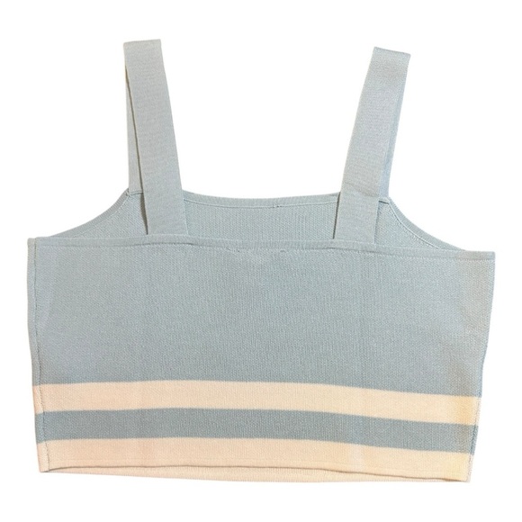 Edited by Remi Bader Blue Knit Tank Top - Picture 2 of 16